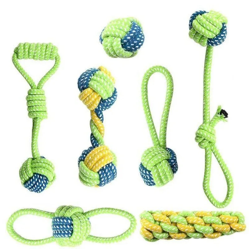 Interactive Cotton Rope and Balls Dog Chew Toys