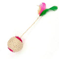 Interactive Sisal Scratching Ball Feather Cat Toy