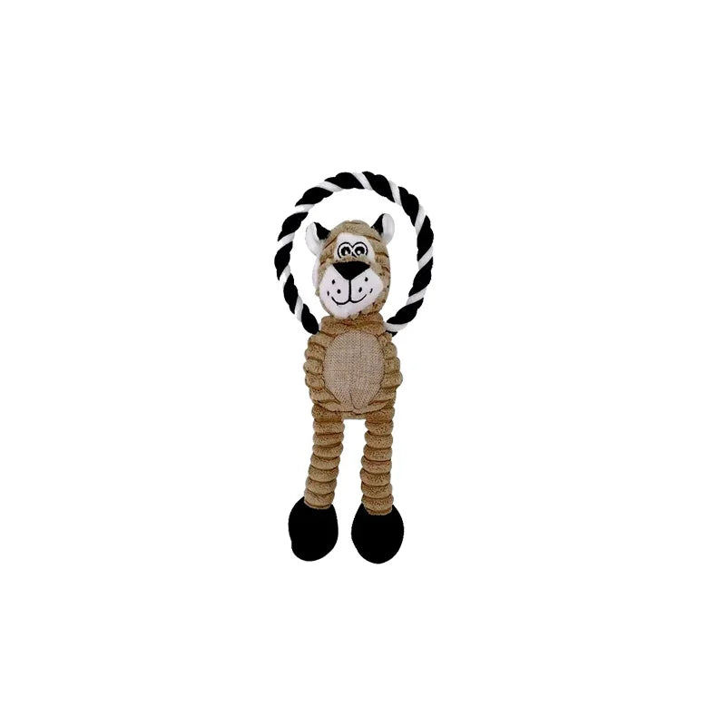 Interactive Teeth Cleaning Squeaky Dog Plush