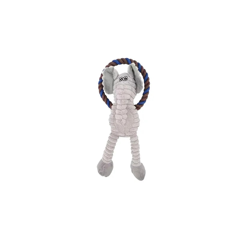 Interactive Teeth Cleaning Squeaky Dog Plush
