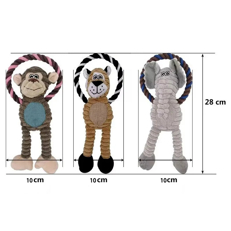 Interactive Teeth Cleaning Squeaky Dog Plush