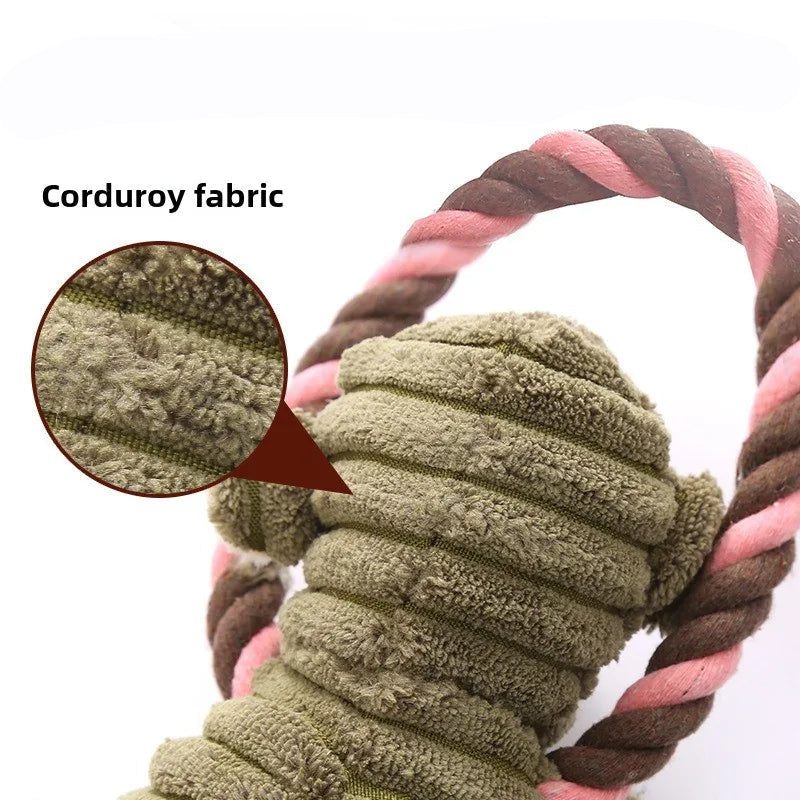 Interactive Teeth Cleaning Squeaky Dog Plush