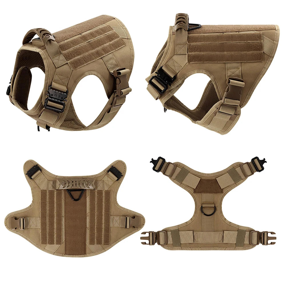 Military Style Large Dog Training Vest Harness