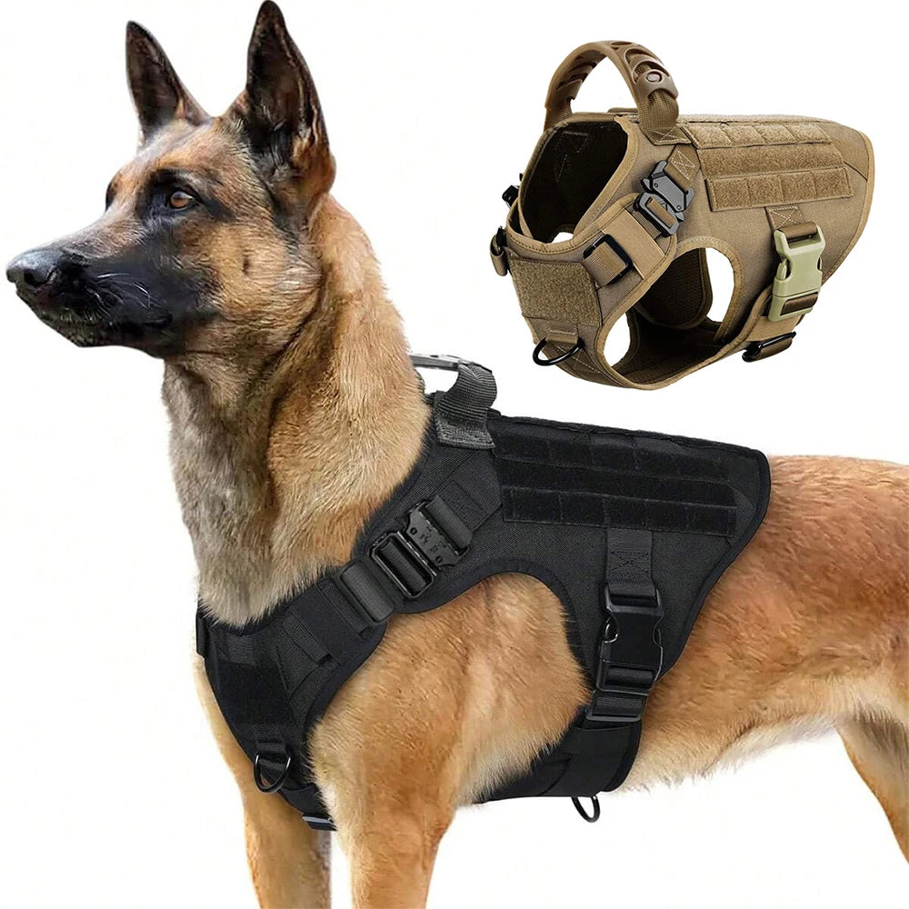 Military Style Large Dog Training Vest Harness