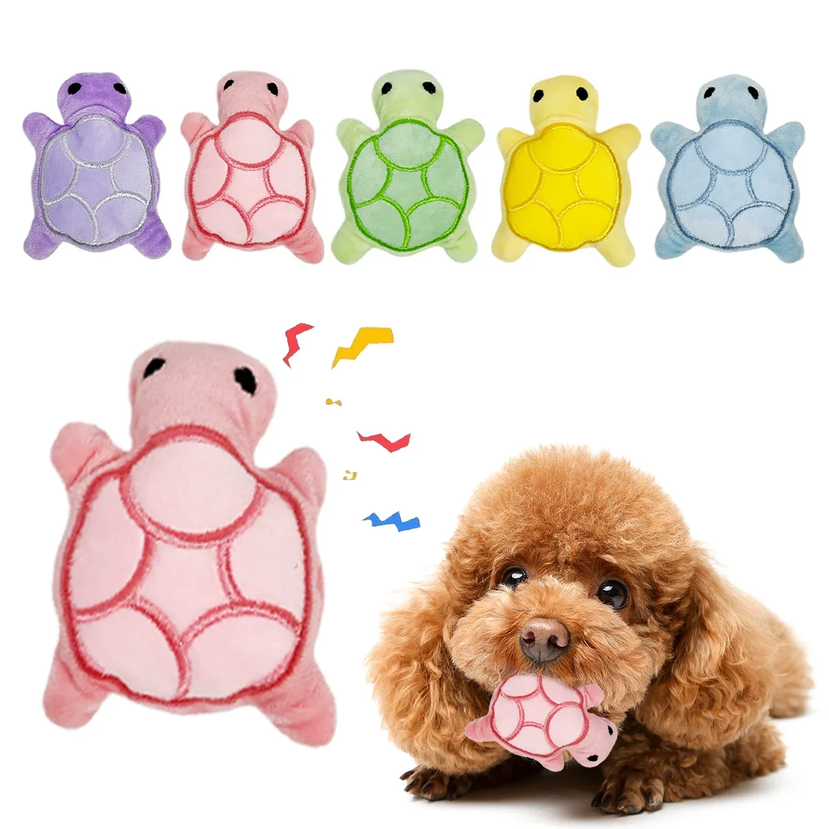 Mini Turtle Squeaky Teething Relief Plush Toy