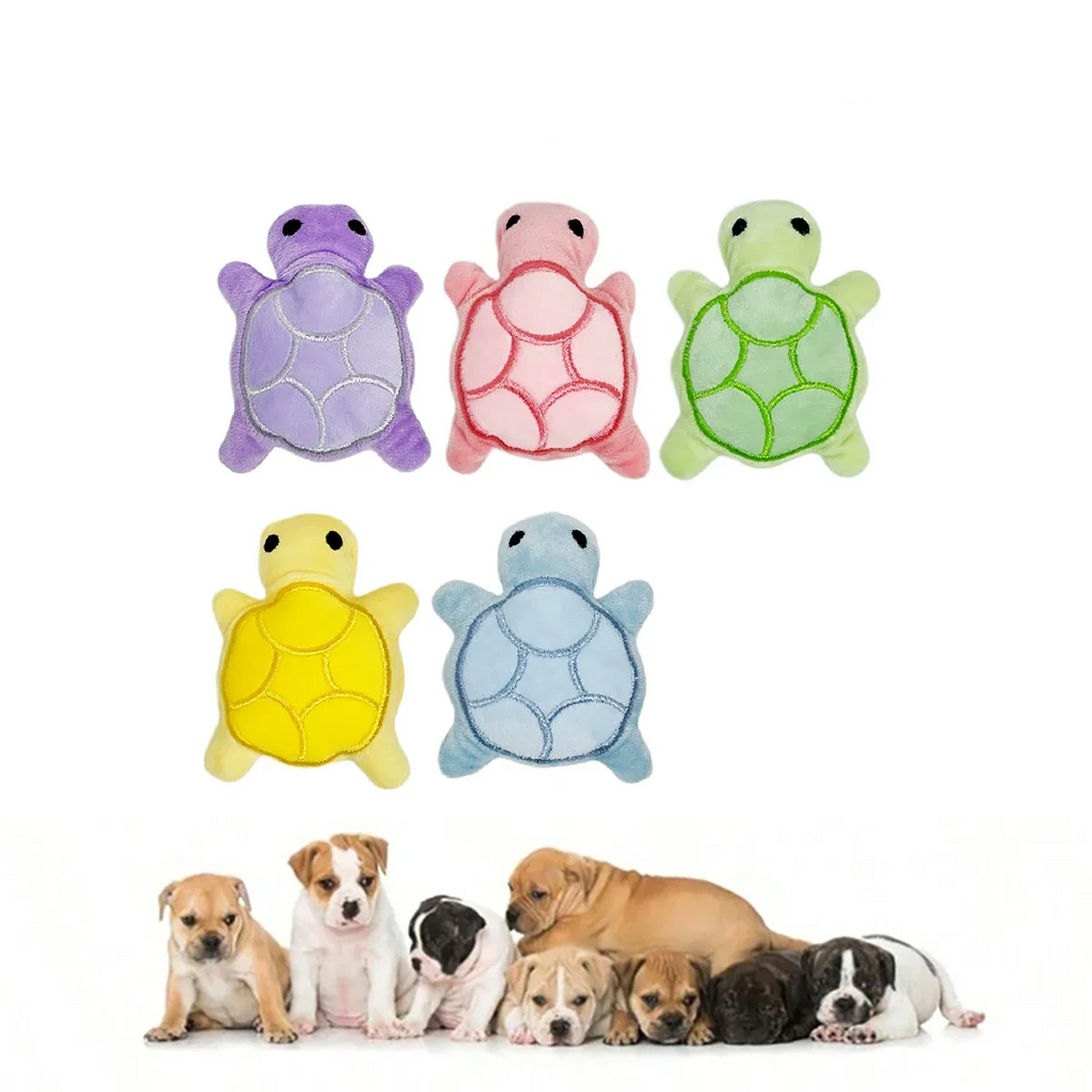 Mini Turtle Squeaky Teething Relief Plush Toy