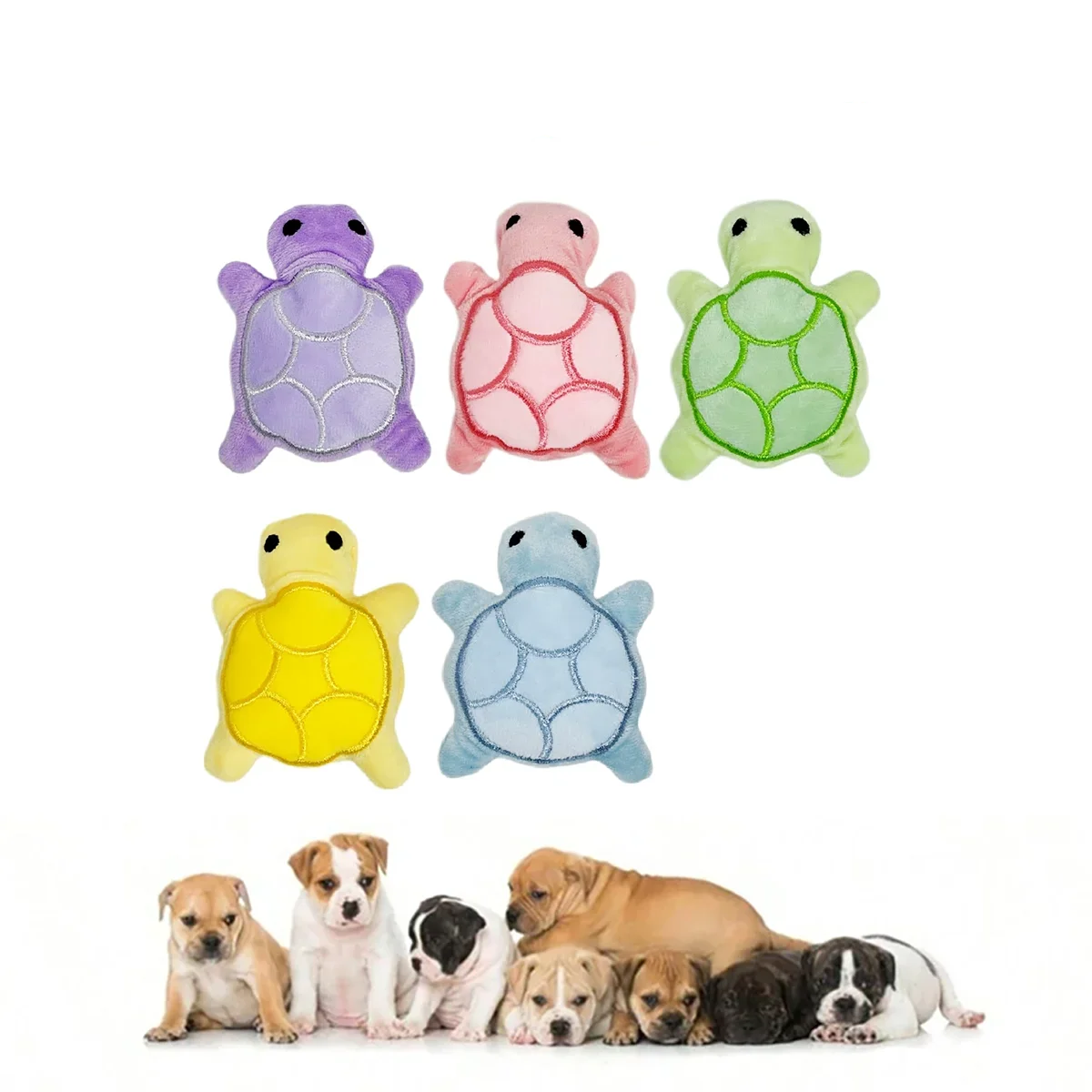 Mini Turtle Squeaky Teething Relief Plush Toy