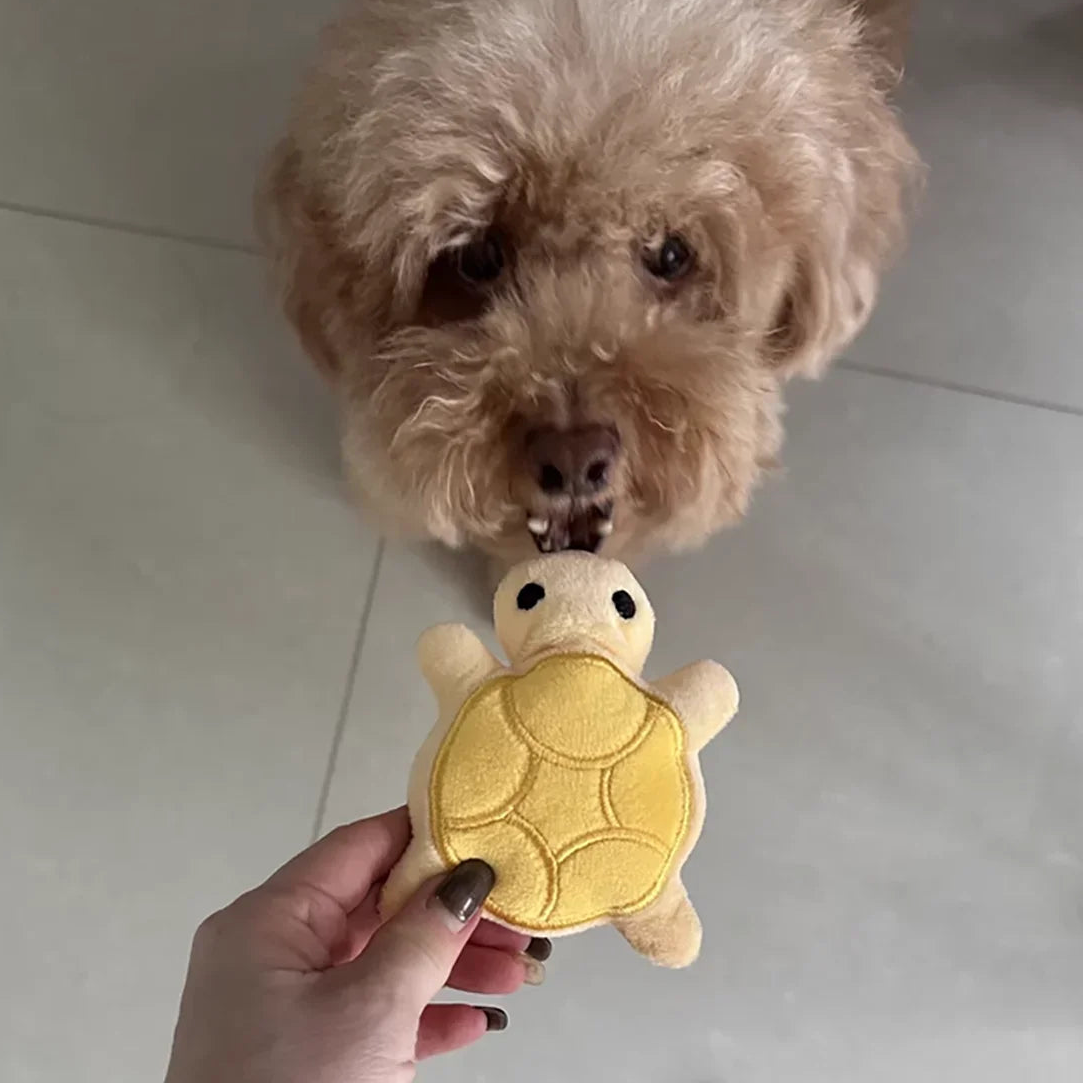 Mini Turtle Squeaky Teething Relief Plush Toy