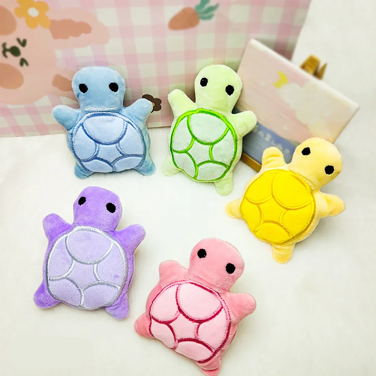 Mini Turtle Squeaky Teething Relief Plush Toy