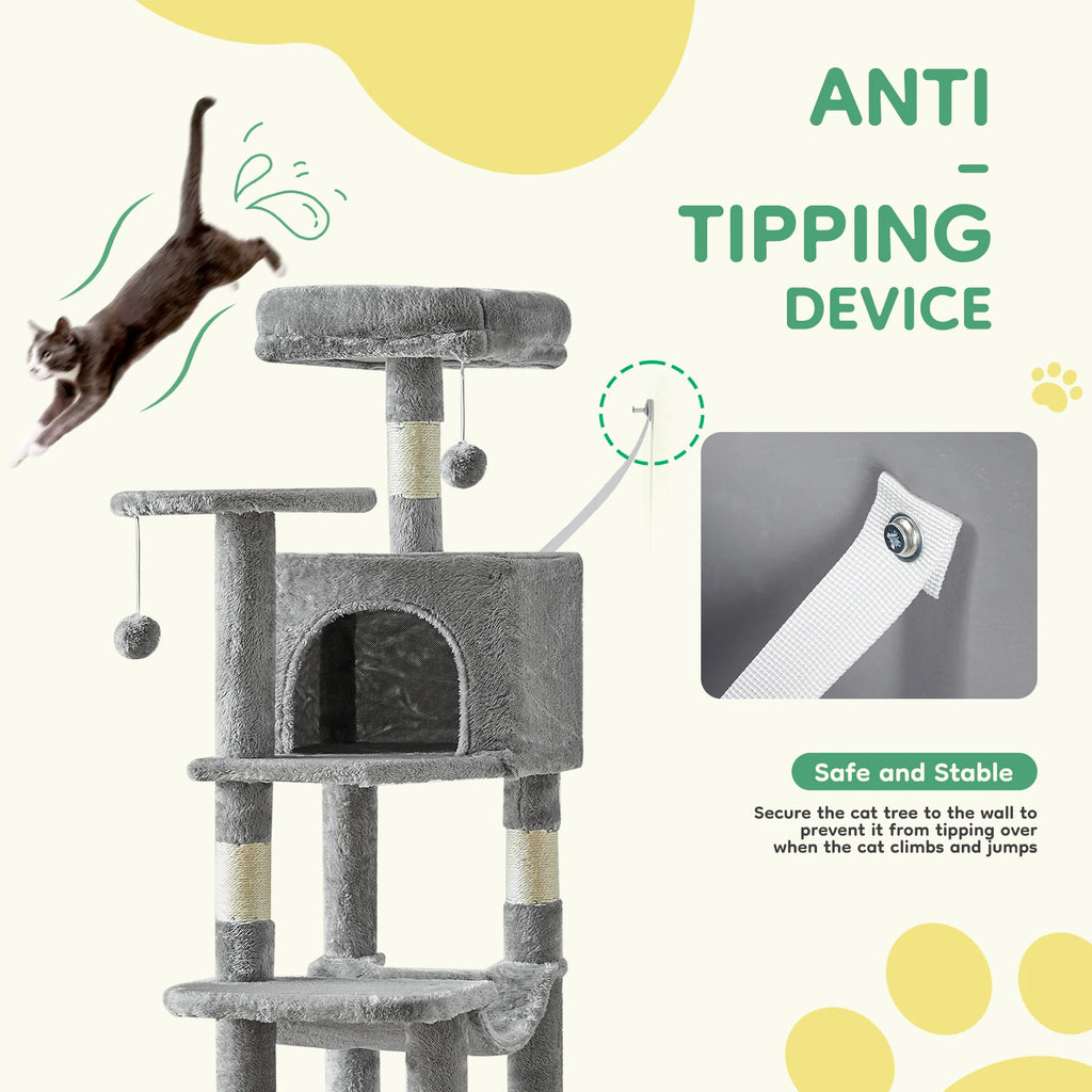 Multi-Level Cat Tree Tower with Condo & Hammock