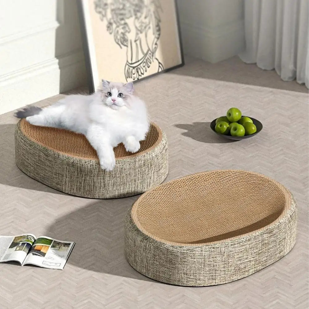 Multifunctional Sisal Oval Scratch Pad and Bed For Cats