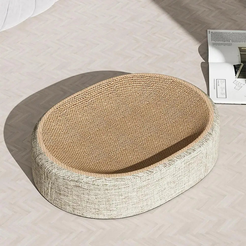 Multifunctional Sisal Oval Scratch Pad and Bed For Cats