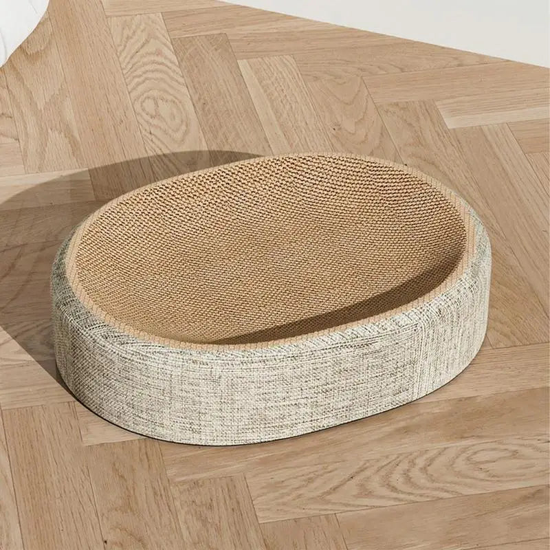 Multifunctional Sisal Oval Scratch Pad and Bed For Cats