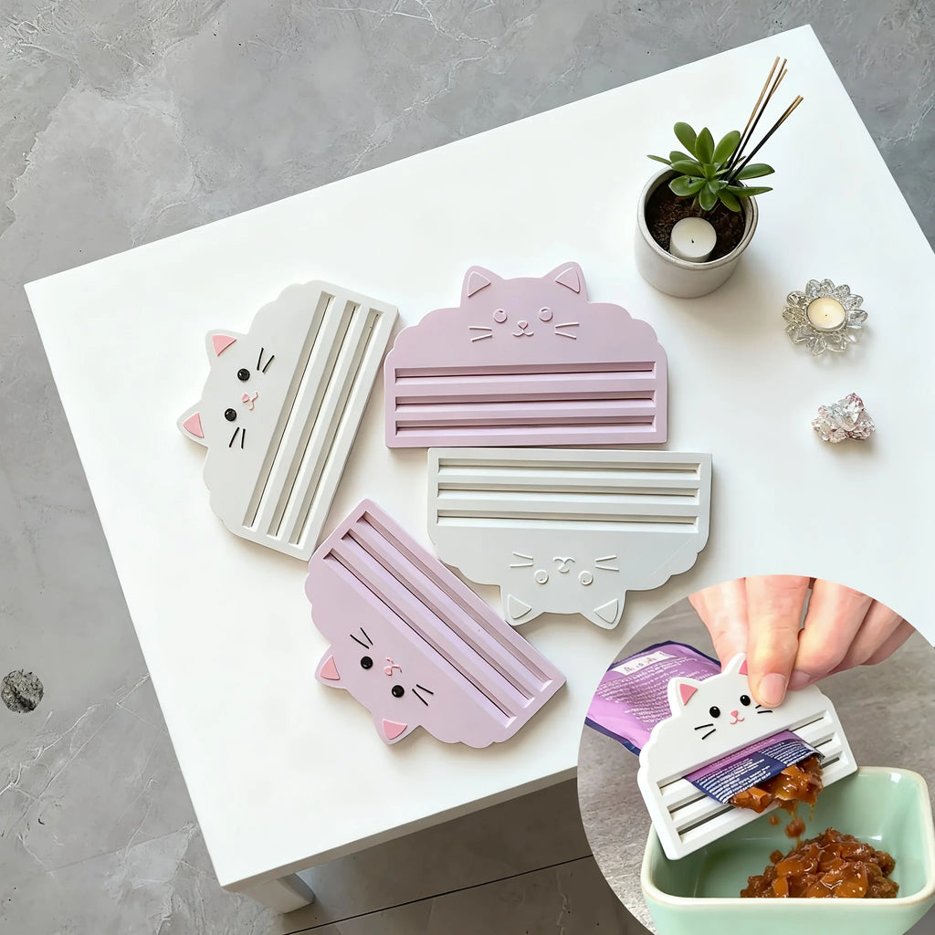 No-Waste Cute Cat Food Pouch Squeezer