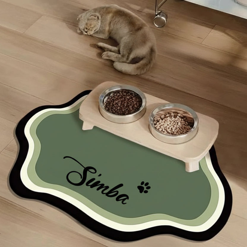 Non-Slip Personalized Pet Feeding Mat