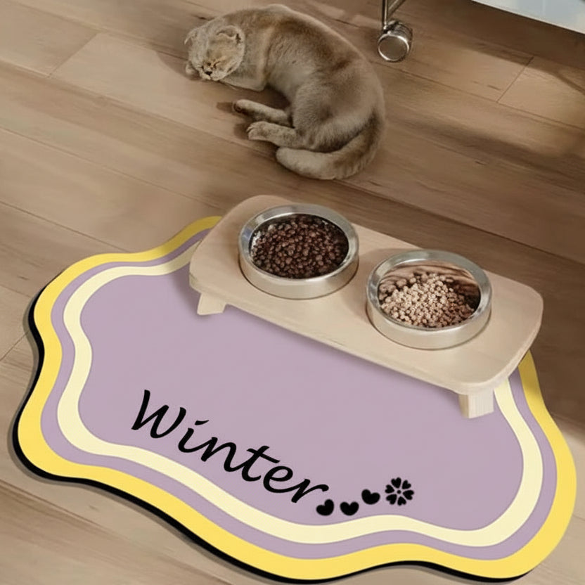 Non-Slip Personalized Pet Feeding Mat