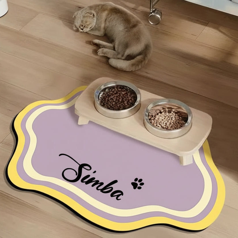 Non-Slip Personalized Pet Feeding Mat