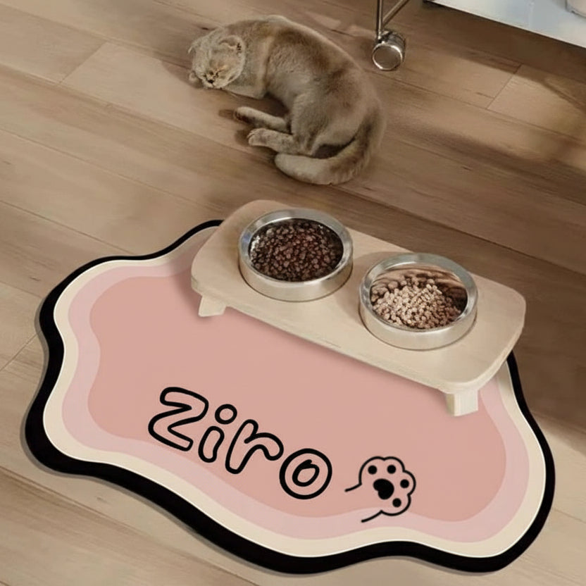 Non-Slip Personalized Pet Feeding Mat