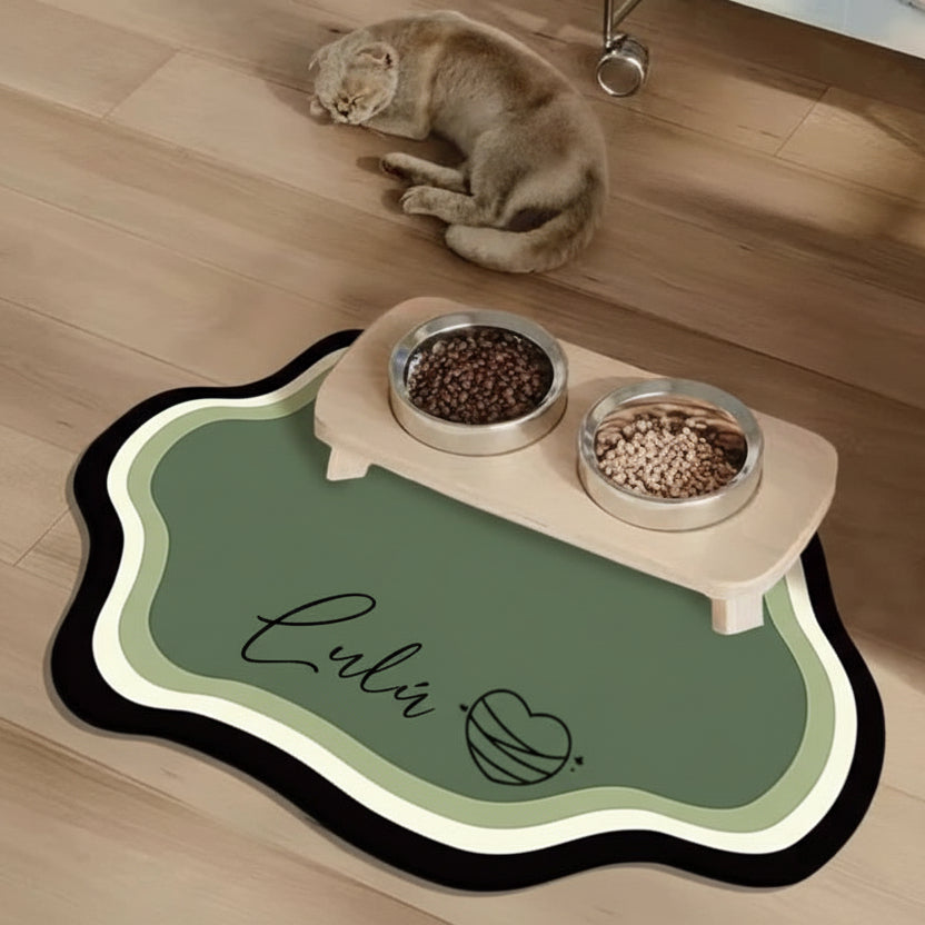 Non-Slip Personalized Pet Feeding Mat