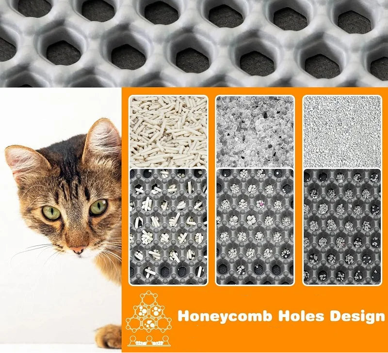 Non-Slip Waterproof Double Layer Cat Litter Trapping Mat