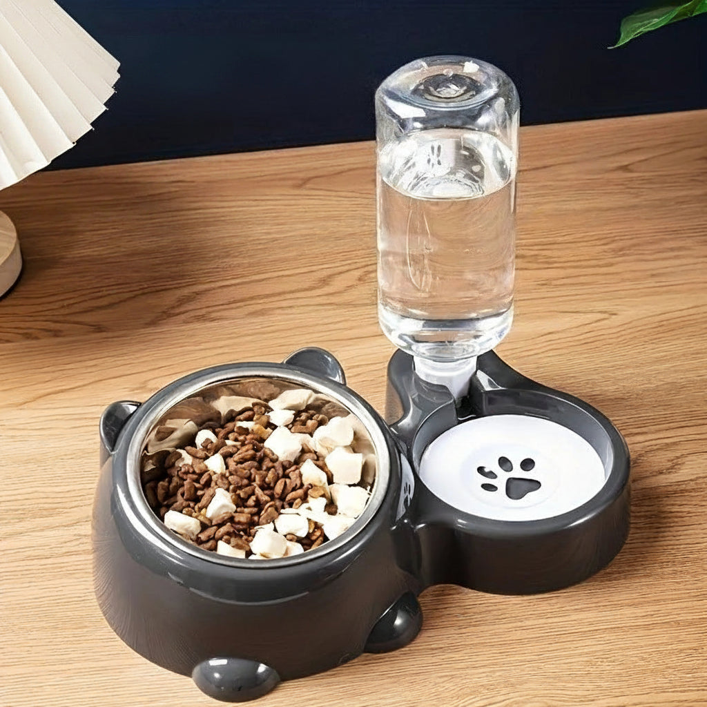 Non-electric Automatic Pet Feeder and Water Dispenser