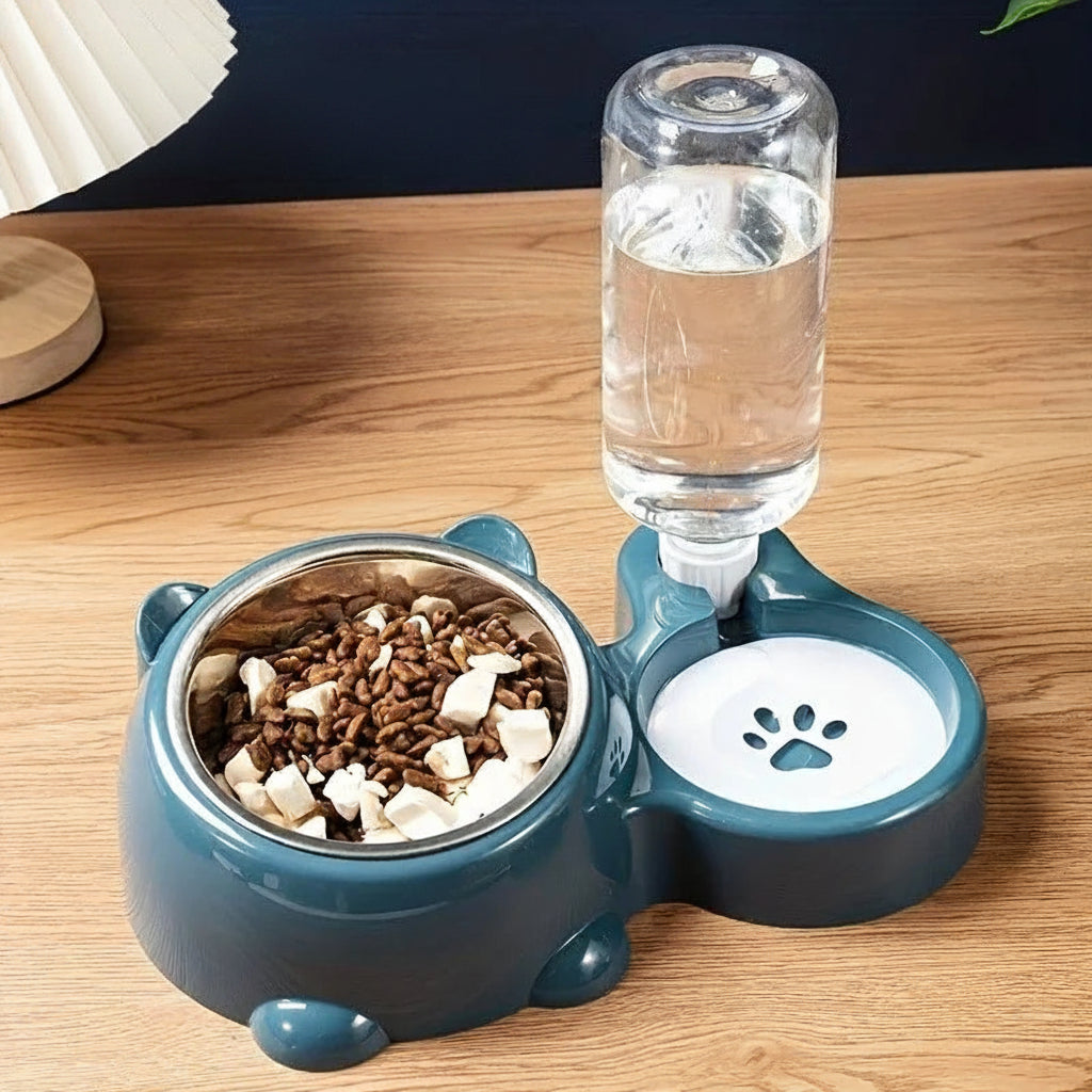 Non-electric Automatic Pet Feeder and Water Dispenser