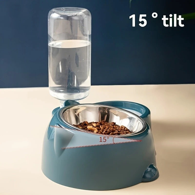 Non-electric Automatic Pet Feeder and Water Dispenser
