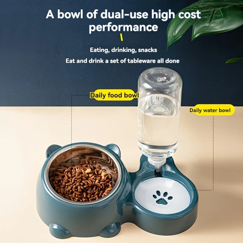 Non-electric Automatic Pet Feeder and Water Dispenser