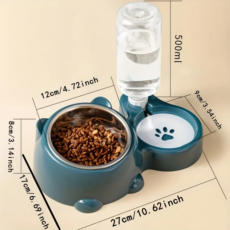 Non-electric Automatic Pet Feeder and Water Dispenser