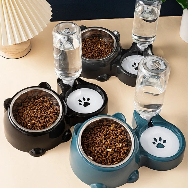 Non-electric Automatic Pet Feeder and Water Dispenser