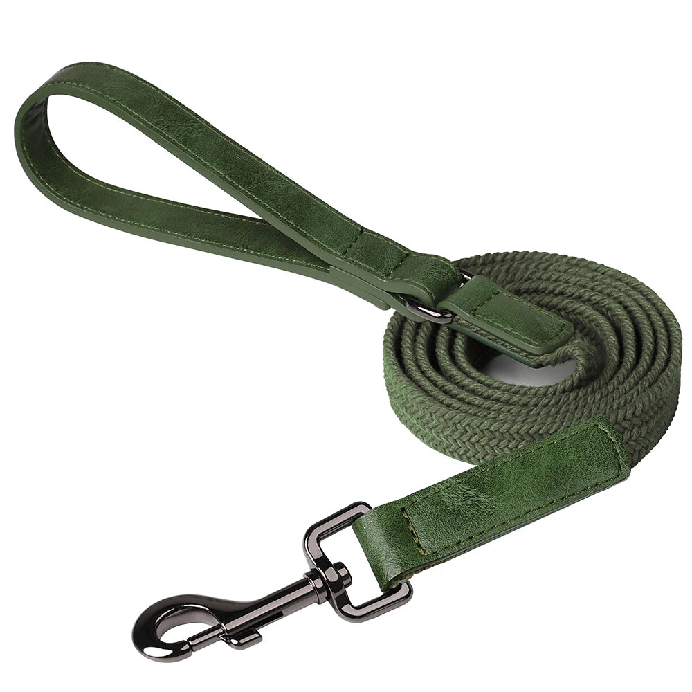 Personalized Durable Nylon Dog Collar & Leash Set