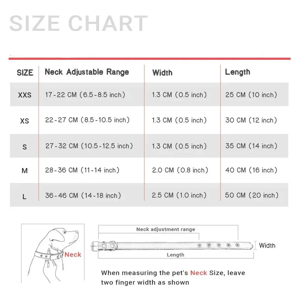 Personalized Name Carved ID Leather Pet Collar