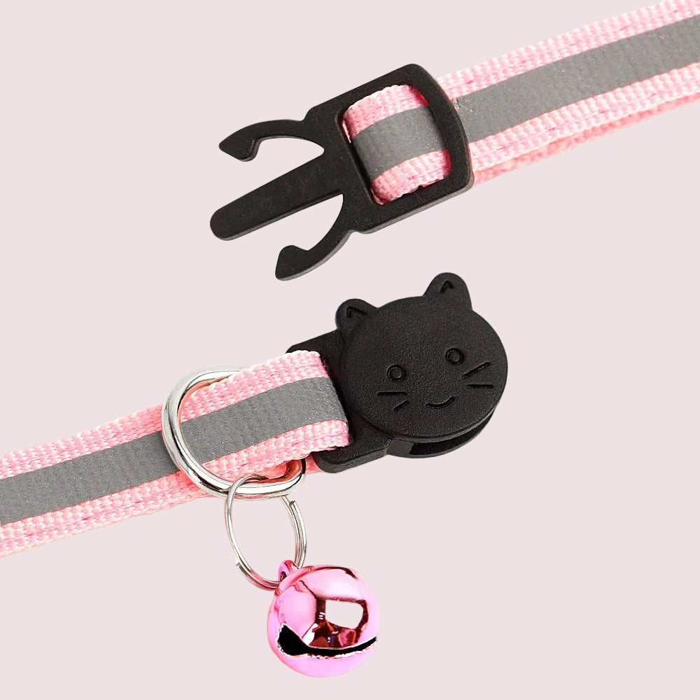 Personalized Reflective Cat & Puppy Collar with Engraved ID Tag