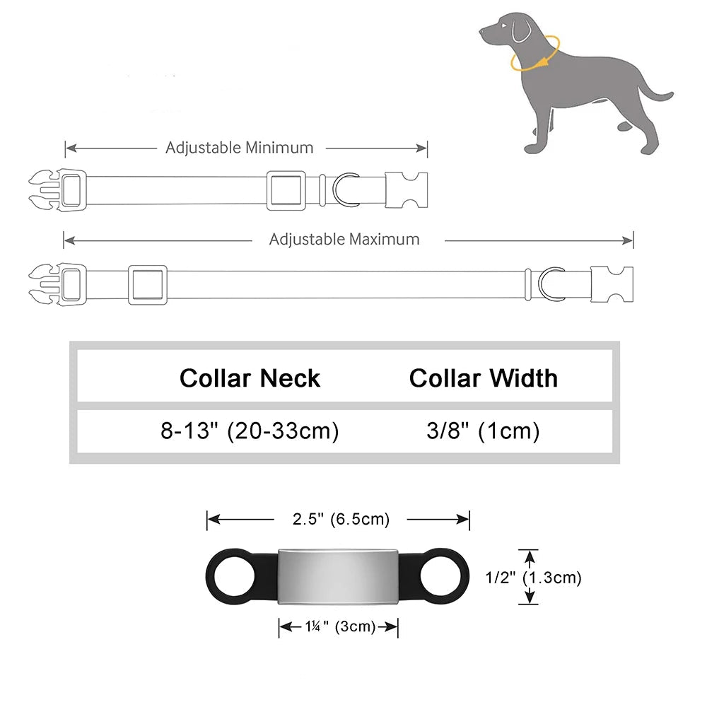 Personalized Reflective Cat & Puppy Collar with Engraved ID Tag
