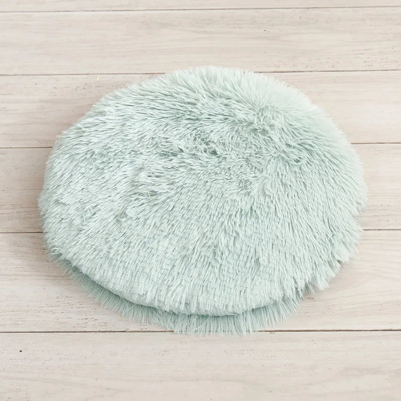Plush Round Furry Mat Pet Bed Cushion