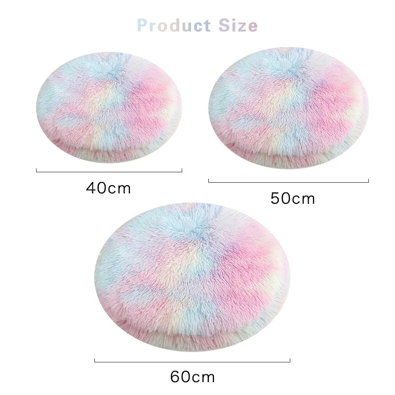 Plush Round Furry Mat Pet Bed Cushion