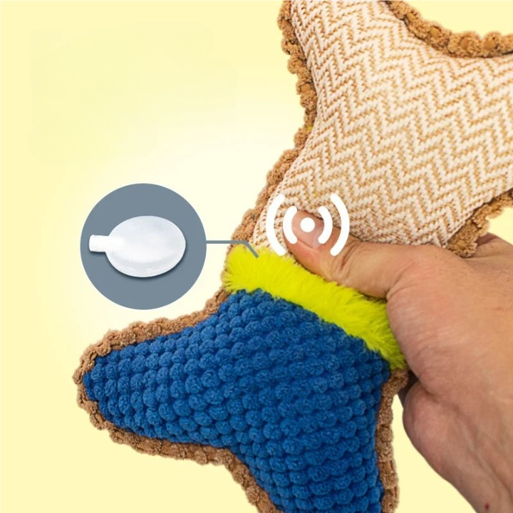 Plush Squeaky Bone Chew Toy for Dogs