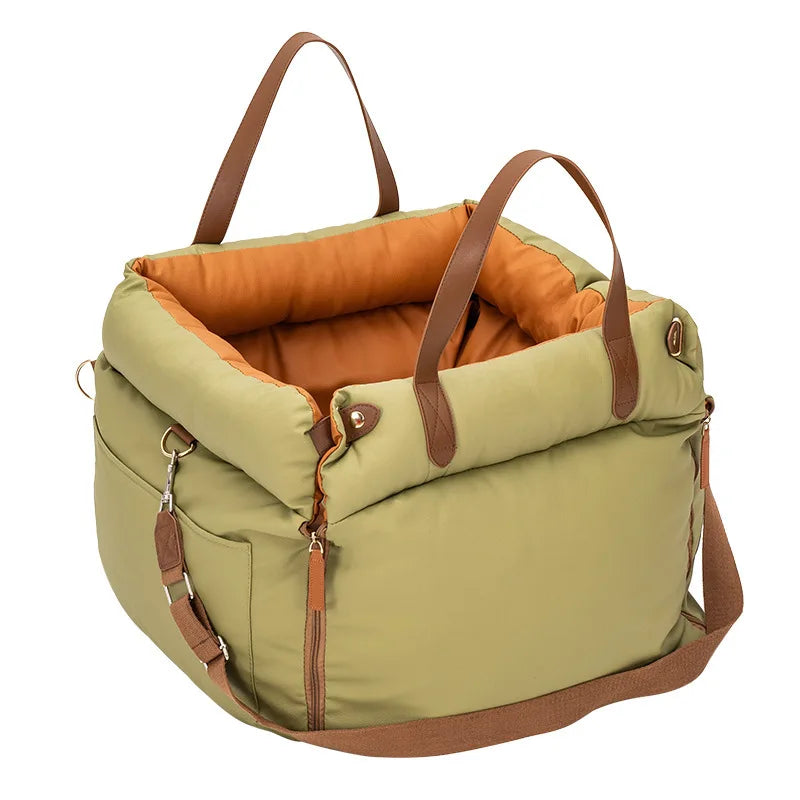 Portable Anti-Slip Dog Car Seat Bed with Safety Belt