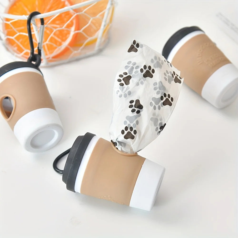 Portable Coffee Cup Shaped Dog Waste Bag Dispenser