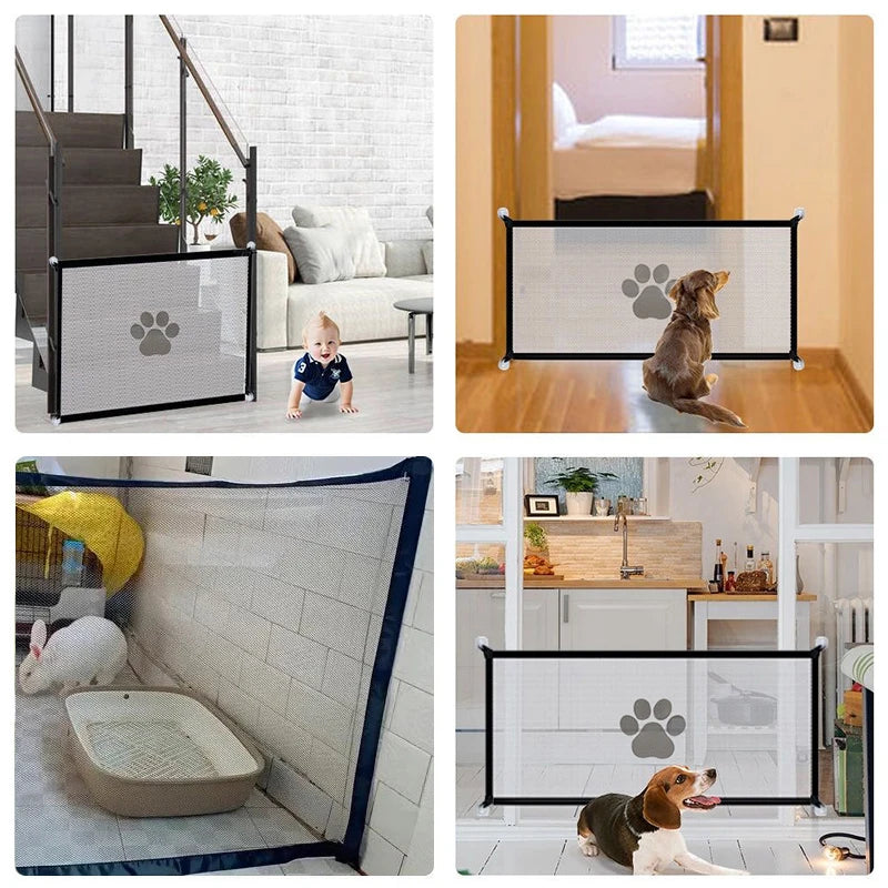 Portable Mesh Pet Safety Barrier Gate