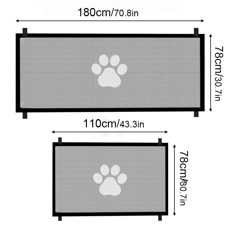 Portable Mesh Pet Safety Barrier Gate