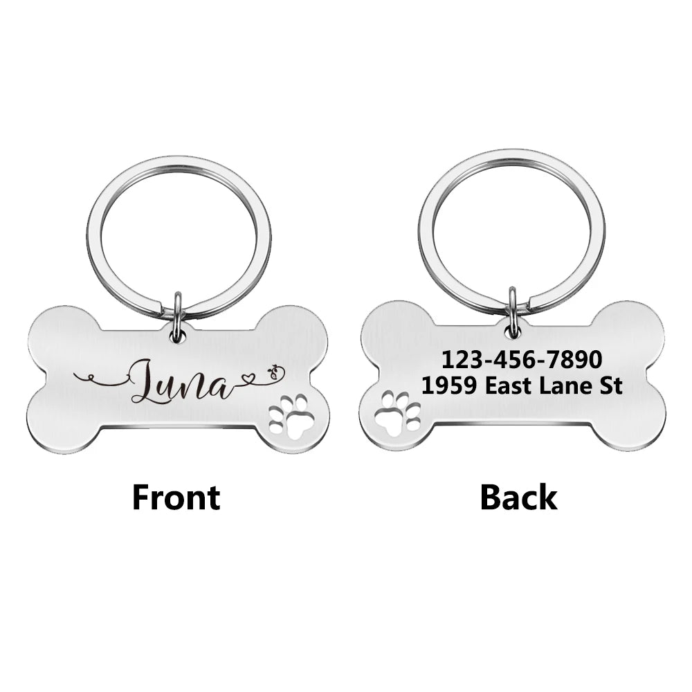 Premium Personalized Dog Bone ID Tag