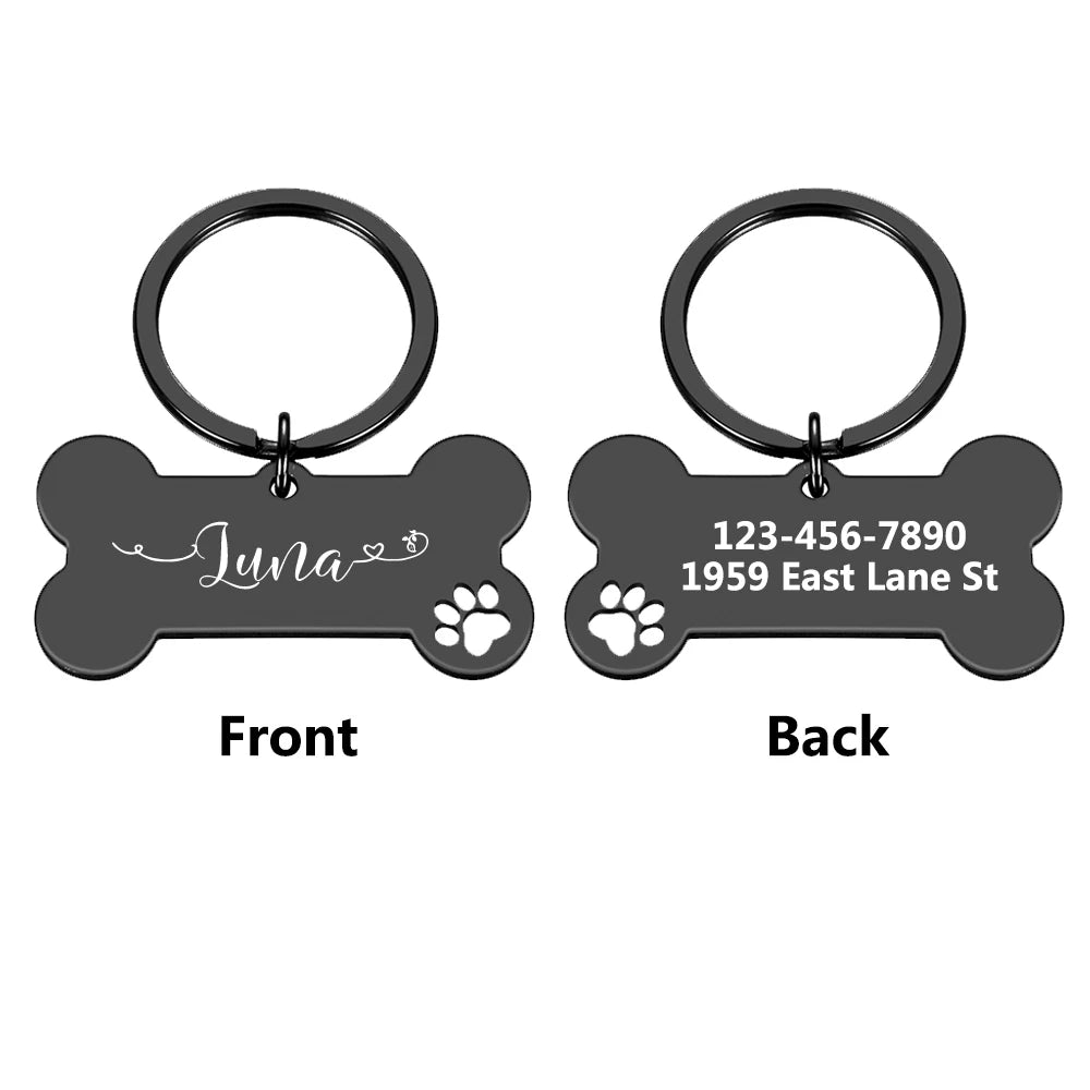 Premium Personalized Dog Bone ID Tag