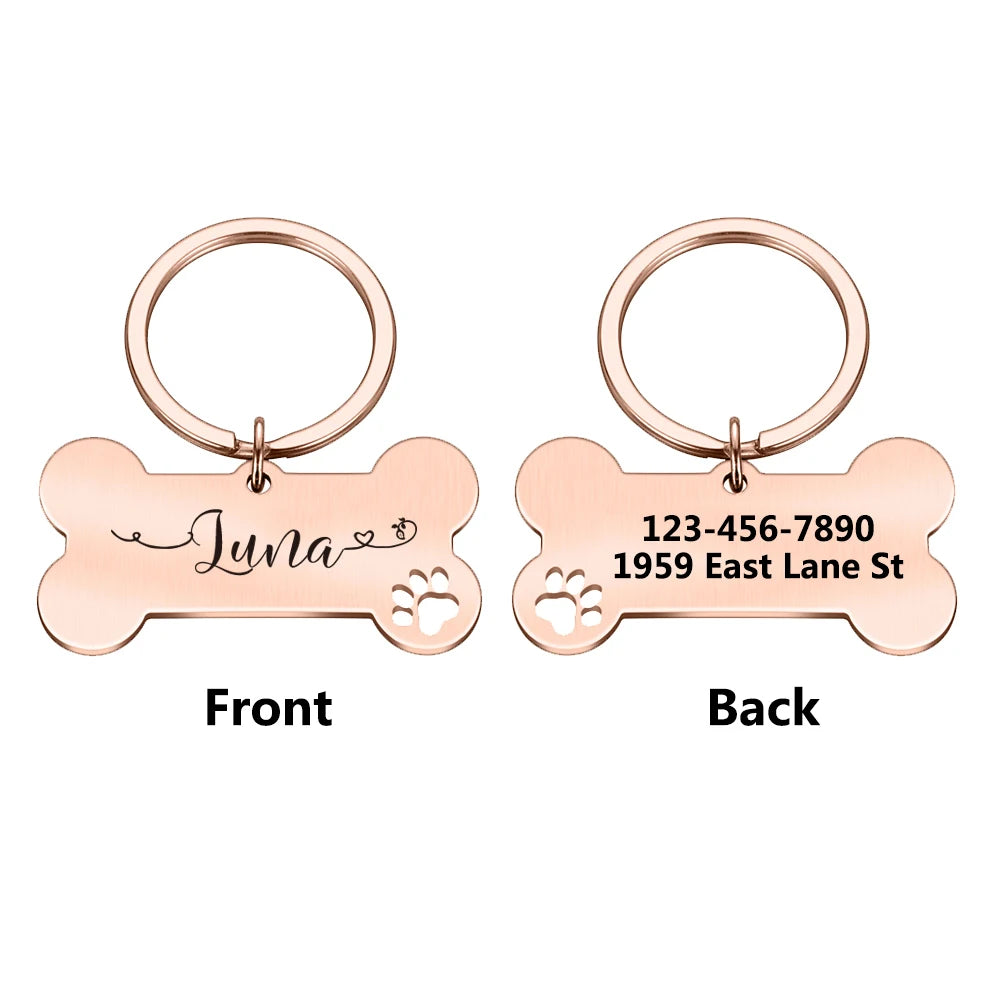 Premium Personalized Dog Bone ID Tag