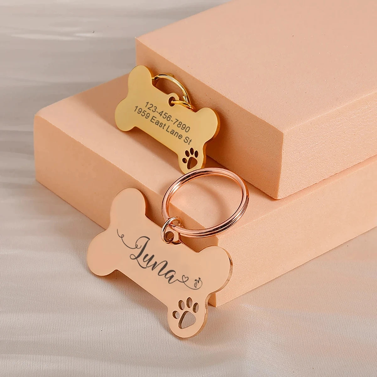 Premium Personalized Dog Bone ID Tag