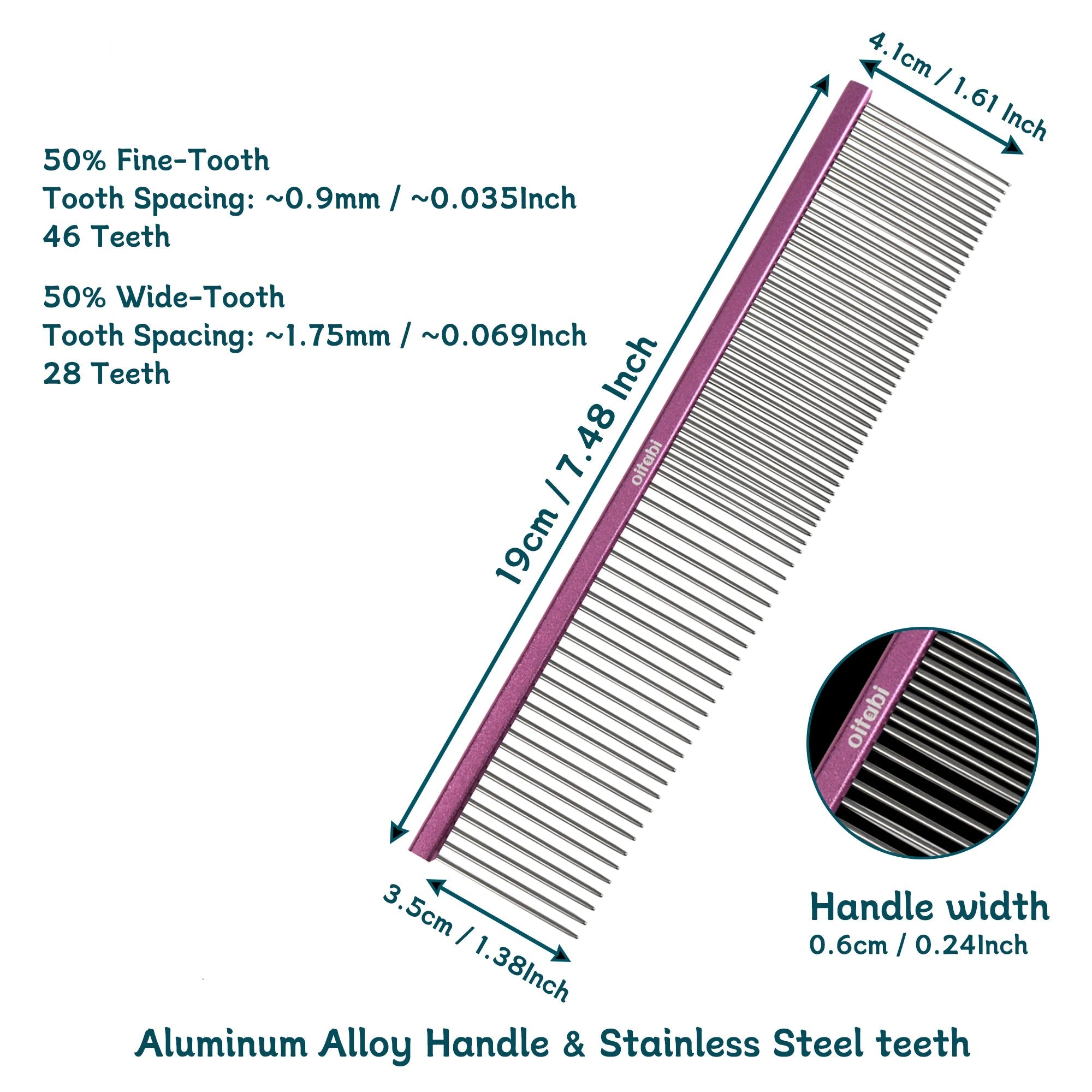 Professional Dual-Tooth Pet Grooming Comb