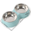 Raised Ergonomic Double Stainless Steel Pet Feeding Bowls