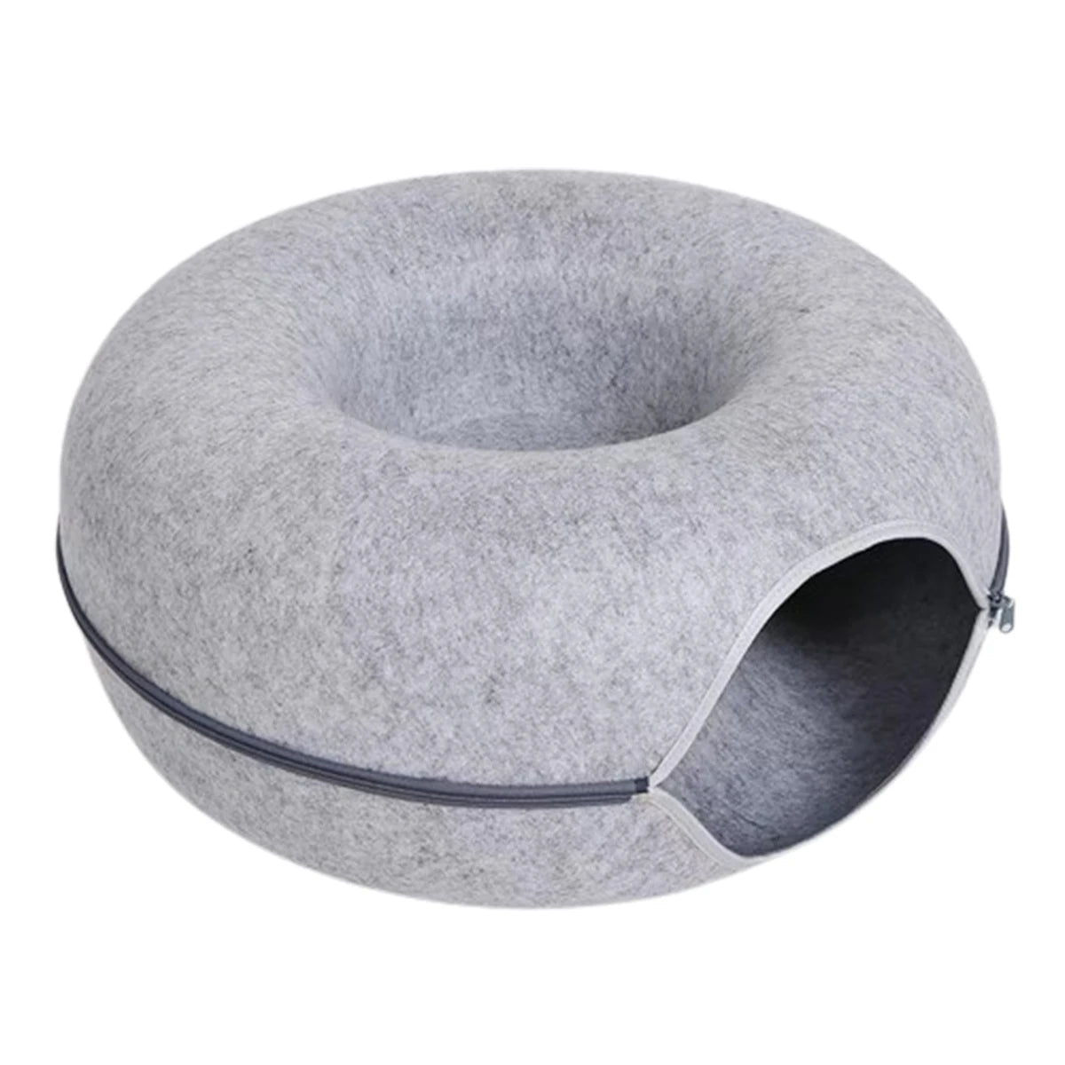 Felt Donut Tunnel Cat Bed with Breather Hole