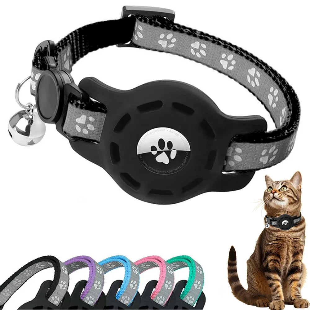 AirTag Compatible Pet Safety Collar with Bell