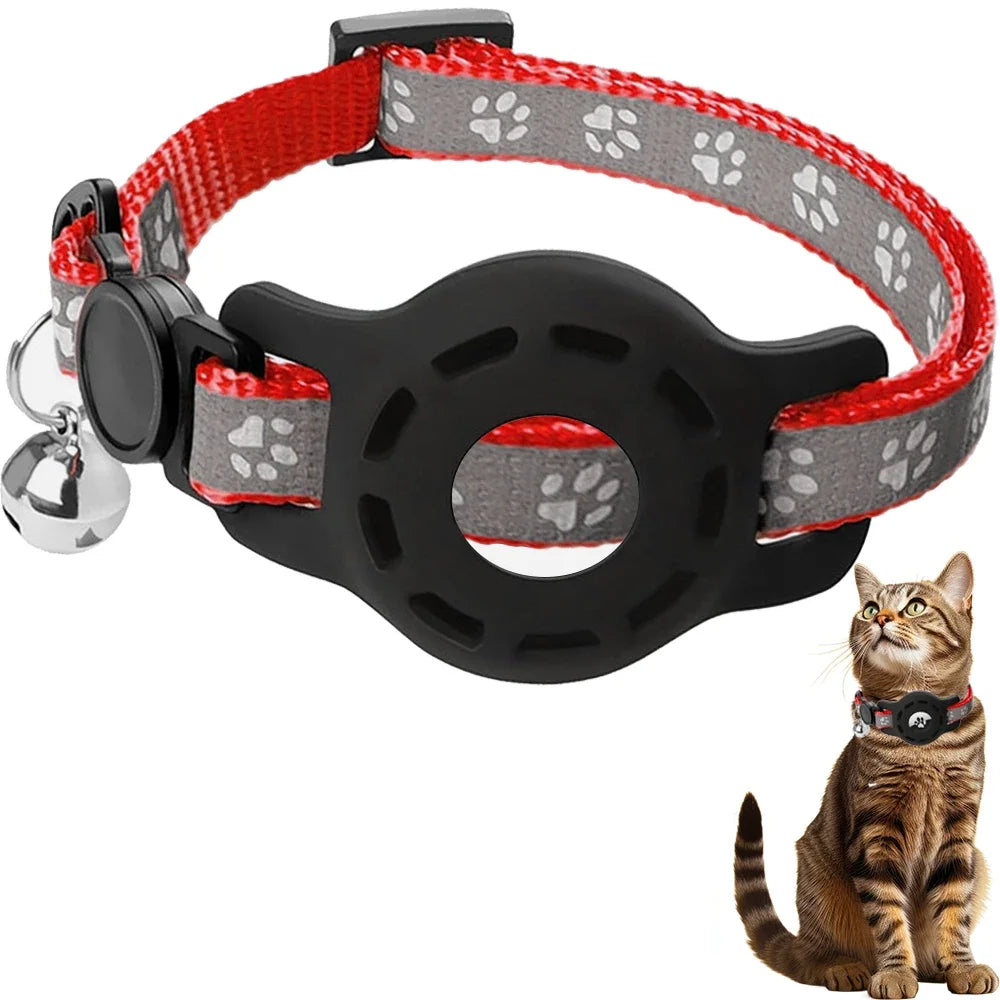 AirTag Compatible Pet Safety Collar with Bell